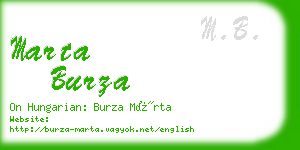 marta burza business card